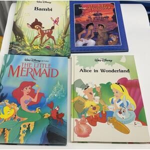 Set of 4 Home Collection Vintage Classic Disney Storybook Grand Sales